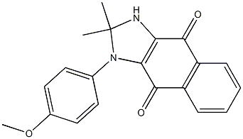 2,2-Dimethyl-2,3-dihydro-1-(4-methoxyphenyl)-1H-naphth[2,3-d]imidazole-4,9-dione 结构式