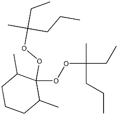 2,6-Dimethyl-1,1-bis(1-ethyl-1-methylbutylperoxy)cyclohexane 结构式