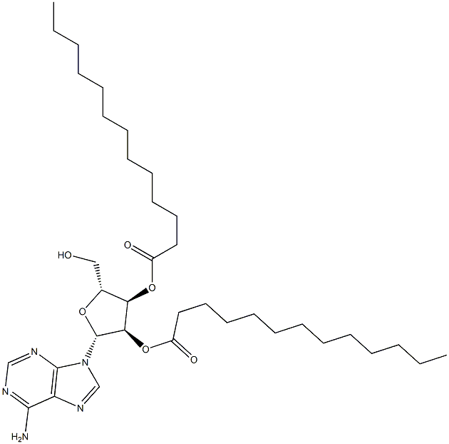 2'-O,3'-O-Bis(tridecanoyl)adenosine 结构式