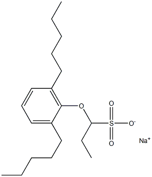 1-(2,6-Dipentylphenoxy)propane-1-sulfonic acid sodium salt 结构式