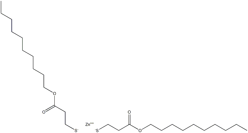 Zinc bis[2-(decyloxycarbonyl)ethanethiolate] 结构式