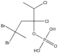 Phosphoric acid hydrogen (2,2-dibromopropyl)(1,2-dichloropropyl) ester 结构式