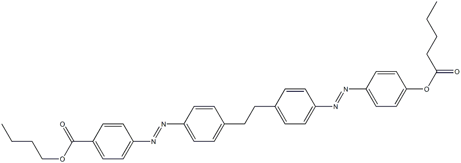 4-[4-[2-[4-[(4-Pentanoyloxyphenyl)azo]phenyl]ethyl]phenylazo]benzoic acid butyl ester 结构式