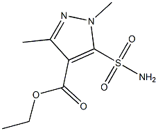 1,3-Dimethyl-5-sulfamoyl-1H-pyrazole-4-carboxylic acid ethyl ester 结构式