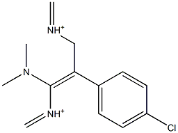 3-Dimethylamino-2-(4-chlorophenyl)-2-propene-1-(dimethyliminium) 结构式