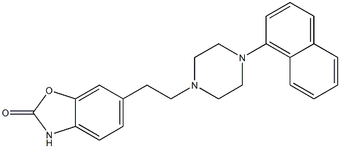 6-[2-[4-(1-Naphthalenyl)-1-piperazinyl]ethyl]benzoxazol-2(3H)-one 结构式