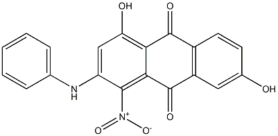 2-Anilino-4,7-dihydroxy-1-nitroanthraquinone 结构式