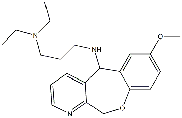 5,11-Dihydro-5-(3-diethylaminopropylamino)-7-methoxy[1]benzoxepino[3,4-b]pyridine 结构式