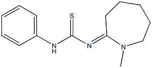 1-Methyl-2-[[phenylamino(thioxo)methyl]imino]hexahydro-1H-azepine 结构式