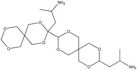 3,3'-Bis(2-aminopropyl)-3,9'-bi[2,4,8,10-tetraoxaspiro[5.5]undecane] 结构式