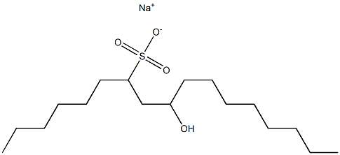 9-Hydroxyheptadecane-7-sulfonic acid sodium salt 结构式