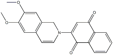 2-[(6,7-Dimethoxy-1,2-dihydroisoquinolin)-2-yl]-1,4-naphthoquinone 结构式