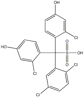 (2,5-Dichlorophenyl)bis(2-chloro-4-hydroxyphenyl)methanesulfonic acid 结构式