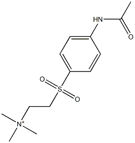 2-[p-(Acetylamino)phenylsulfonyl]ethyltrimethylaminium 结构式
