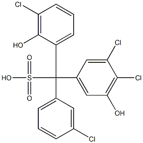 (3-Chlorophenyl)(3-chloro-2-hydroxyphenyl)(3,4-dichloro-5-hydroxyphenyl)methanesulfonic acid 结构式