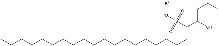 4-Hydroxytetracosane-5-sulfonic acid potassium salt 结构式