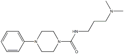 N-(3-Dimethylaminopropyl)-4-phenylpiperazine-1-carboxamide 结构式