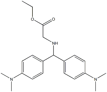 N-[Bis[4-(dimethylamino)phenyl]methyl]glycine ethyl ester 结构式