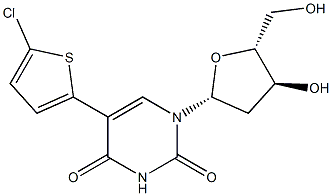 5-(5-Chloro-2-thienyl)-2'-deoxyuridine 结构式