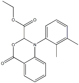 1-(2,3-Dimethylphenyl)-1,2-dihydro-4-oxo-4H-3,1-benzoxazine-2-carboxylic acid ethyl ester 结构式