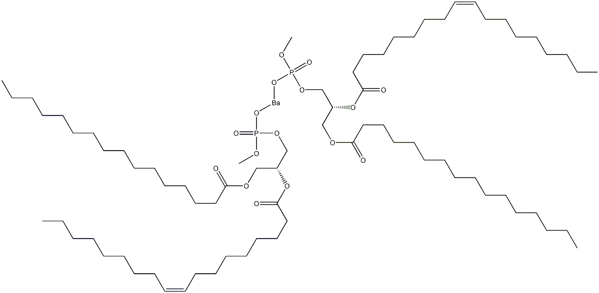 Bis[[(R)-2-[[(Z)-1-oxo-9-octadecenyl]oxy]-3-[(1-oxohexadecyl)oxy]propoxy](methoxy)phosphinoyloxy]barium 结构式