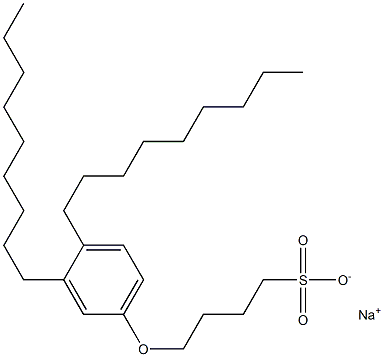 4-(3,4-Dinonylphenoxy)butane-1-sulfonic acid sodium salt 结构式
