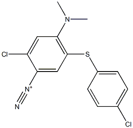 2-Chloro-5-[(4-chlorophenyl)thio]-4-(dimethylamino)-1-benzenediazonium 结构式