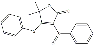 5,5-Dimethyl-3-phenylsulfinyl-4-(phenylthio)furan-2(5H)-one 结构式