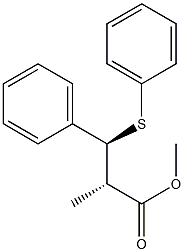 (2S,3S)-2-Methyl-3-phenyl-3-(phenylthio)propionic acid methyl ester 结构式