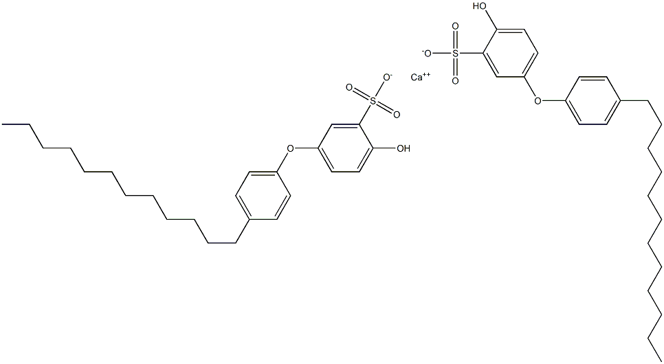 Bis(4-hydroxy-4'-dodecyl[oxybisbenzene]-3-sulfonic acid)calcium salt 结构式