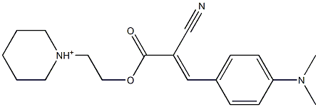 1-[2-[[2-Cyano-3-[4-(dimethylamino)phenyl]-1-oxo-2-propenyl]oxy]ethyl]piperidinium 结构式