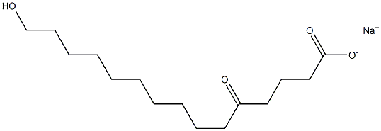 15-Hydroxy-5-oxopentadecanoic acid sodium salt 结构式