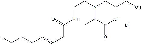 2-[N-(3-Hydroxypropyl)-N-[2-(3-octenoylamino)ethyl]amino]propionic acid lithium salt 结构式