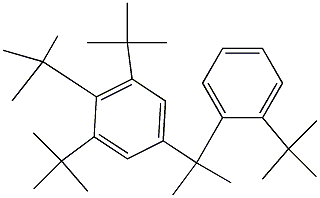 2-(3,4,5-Tri-tert-butylphenyl)-2-(2-tert-butylphenyl)propane 结构式