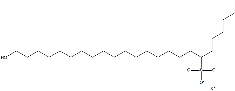 24-Hydroxytetracosane-7-sulfonic acid potassium salt 结构式