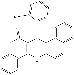 7,14-Dihydro-7-(2-bromophenyl)-6H-benzo[f][1]benzopyrano[4,3-b]quinolin-6-one 结构式