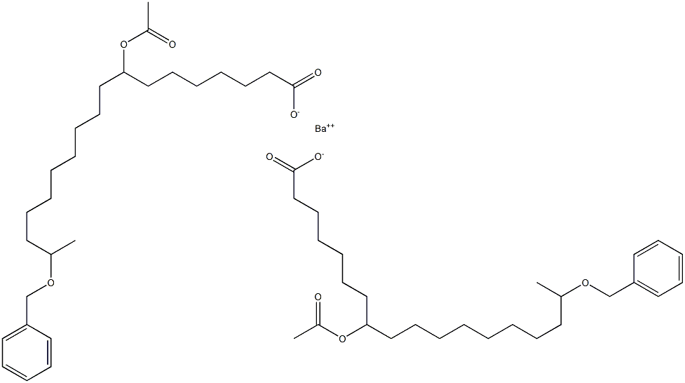 Bis(17-benzyloxy-8-acetyloxystearic acid)barium salt 结构式