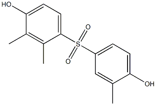 4,4'-Dihydroxy-2,3,3'-trimethyl[sulfonylbisbenzene] 结构式