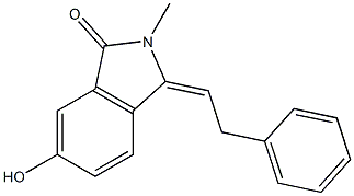 6-Hydroxy-2-methyl-3-(2-phenylethylidene)-2H-isoindol-1-one 结构式