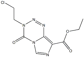 3-(2-Chloroethyl)-3,4-dihydro-4-oxoimidazo[5,1-d]-1,2,3,5-tetrazine-8-carboxylic acid ethyl ester 结构式