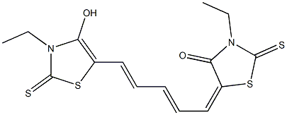 3-Ethyl-2-thioxo-5-[5-(3-ethyl-4-hydroxy-2-thioxo-4-thiazolin-5-yl)-2,4-pentadien-1-ylidene]thiazolidin-4-one 结构式