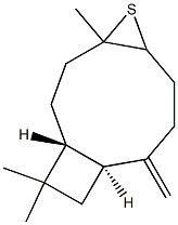 (1R,9S)-4,11,11-Trimethyl-8-methylene-4,5-epithiobicyclo[7.2.0]undecane 结构式