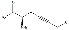 [R,(+)]-2-Amino-6-chloro-4-hexynoic acid 结构式