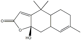 (9aS)-2,4,4a,5,6,8a,9,9a-Octahydro-4,4,7-trimethyl-9a-hydroxynaphtho[2,3-b]furan-2-one 结构式