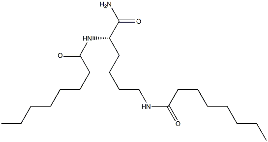 N2,N6-Dioctanoyl-L-lysinamide 结构式