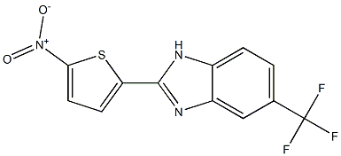 5-(Trifluoromethyl)-2-[5-nitrothiophen-2-yl]-1H-benzimidazole 结构式