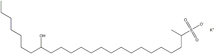 17-Hydroxytetracosane-2-sulfonic acid potassium salt 结构式