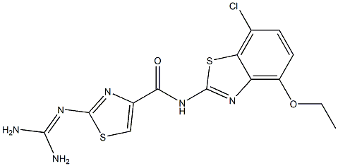 2-(Diaminomethyleneamino)-N-(7-chloro-4-ethoxy-2-benzothiazolyl)thiazole-4-carboxamide 结构式