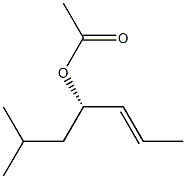 [S,(-)]-6-Methyl-2-heptene-4-ol acetate 结构式