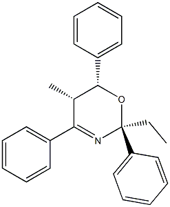 (2S,5S,6R)-2-Ethyl-5-methyl-2,4,6-triphenyl-5,6-dihydro-2H-1,3-oxazine 结构式